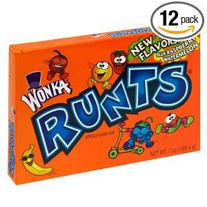 Wonka Runts, 7 Ounce Video Boxes (Pack of 12)  Grocery 